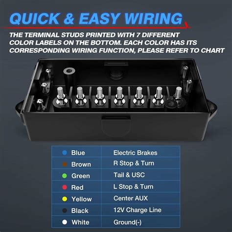 junction box with 7 studs|mictuning trailer junction box.